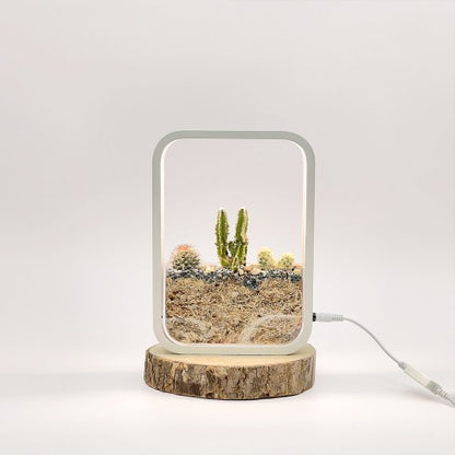Terrarium "Cactus LED" blanc